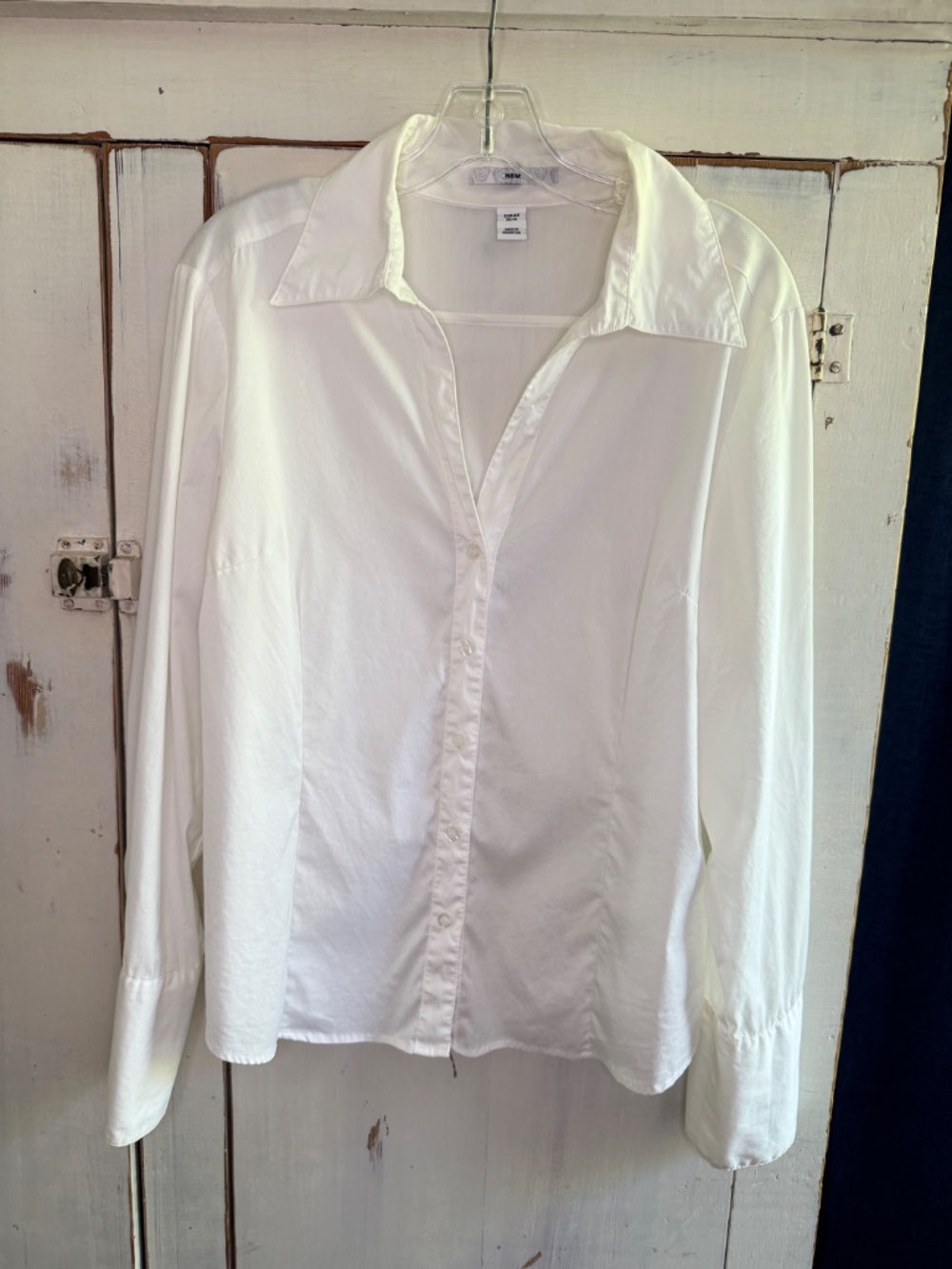 H&M white button-down shirt. Size US 14